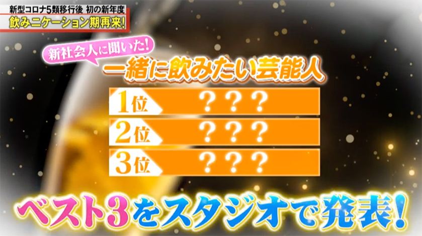 一緒に飲みたい芸能人ランキング