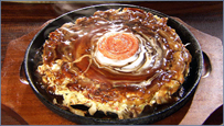 明太もちチーズのお好み焼き