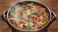 鶏モツスタミナ陶板焼き