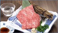 山形牛肉刺し