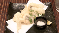 天然鱧と、季節野菜のフリット