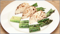 かぶとアスパラの炭火焼き