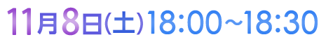 11月8日（土）18:00〜18:30