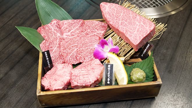 焼肉道・佐賀牛最強ロース / 特上カルビ / 厚切り上タンテキ