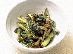 かぶの葉の辛味炒め