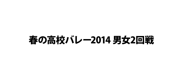 春の高校バレー2014 男女2回戦