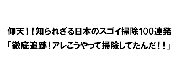 仰天！！知られざる日本のスゴイ掃除100連発「徹底追跡！アレこうやって掃除してたんだ！！」