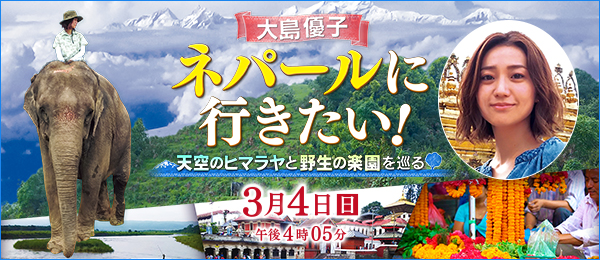 感動地球スペシャル大島優子ネパールに行きたい！天空のヒマラヤと野生の楽園を巡る