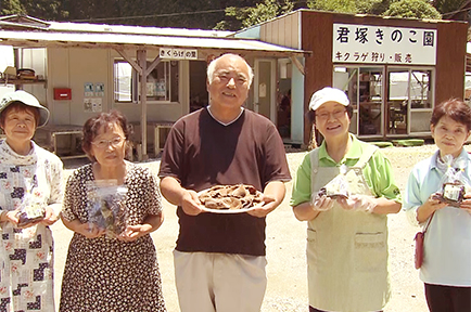 里山の地下水でキクラゲ栽培