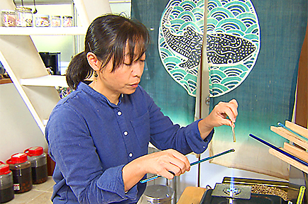 ガラス工芸もできるカフェ