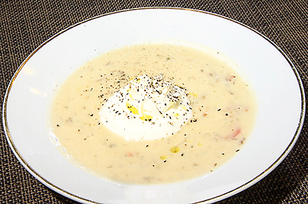 ラーメン店の絶品クラムチャウダー