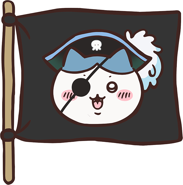 ハチワレ海賊旗