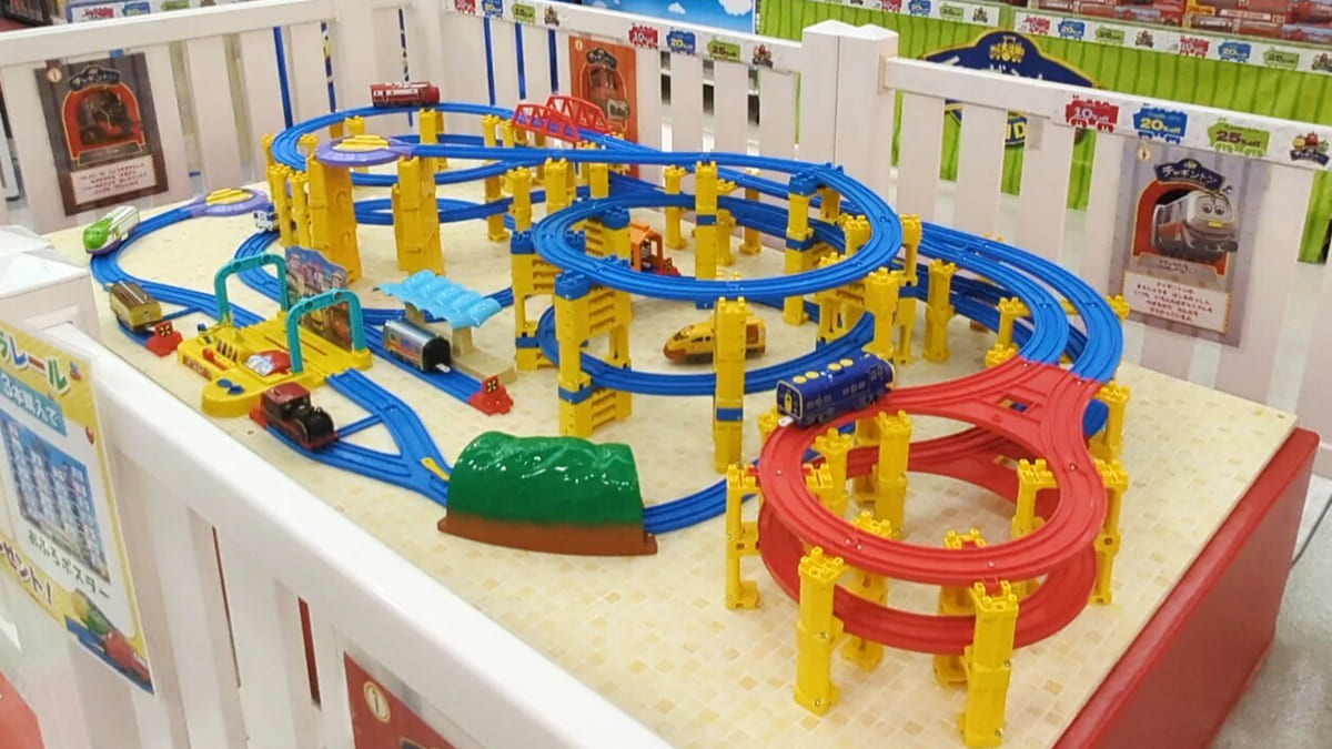 チャギントンプラレールジオラマ展示