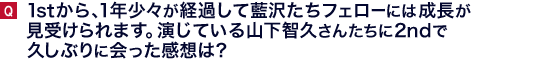 1stから、1年少々が経過して藍沢たちフェローには成長が見受けられます。演じている山下智久さんたちに2ndで久しぶりに会った感想は?