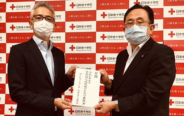 左から）フジテレビ：皆川知行総務局長、日本赤十字社：大野博敬参事監