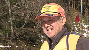 山熊田集落の猟師・大滝国吉(おおたきくによし)さん(58才)