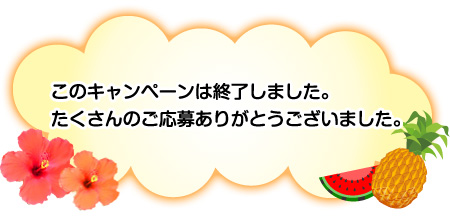 このキャンペーンは終了しました。たくさんのご応募ありがとうございました。