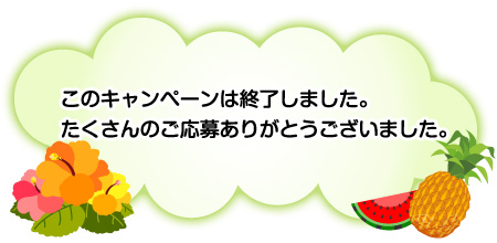 このキャンペーンは終了しました。たくさんのご応募ありがとうございました。