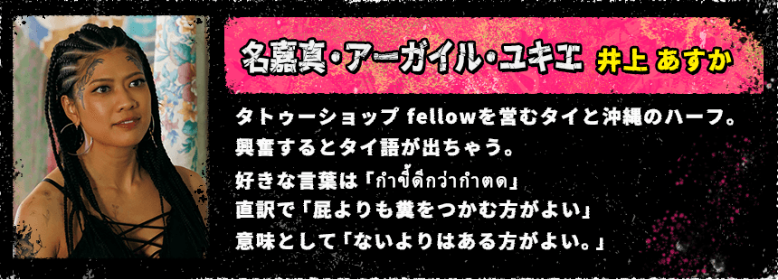ゲート・オン・ザ・ホライズン〜GOTH〜 相関図 名嘉真・アーガイル・ユキエ