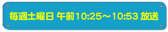 毎週土曜日午前10:25～10:53放送