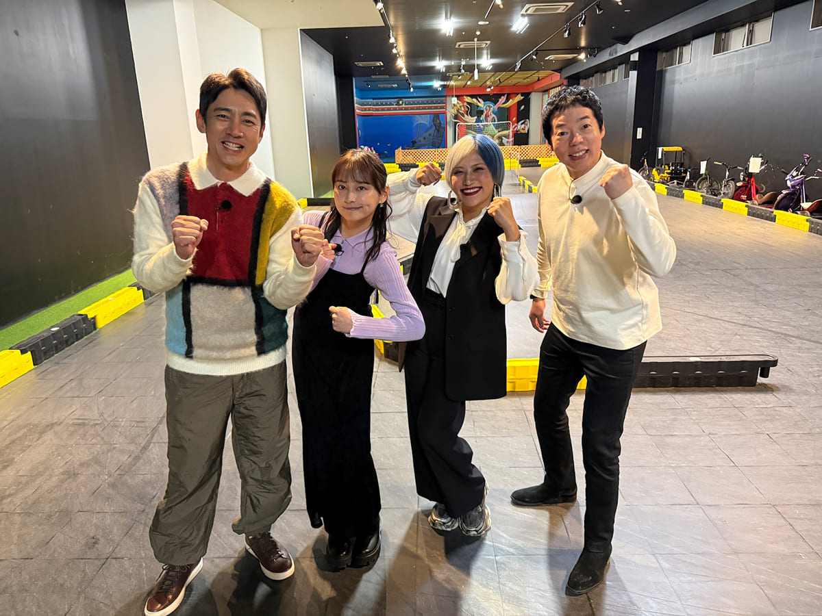 左から）小泉孝太郎、影山優佳、信子（ぱーてぃーちゃん）、今田耕司