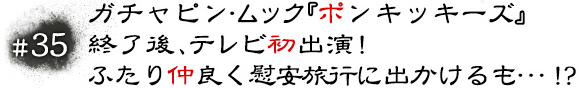 #35 ガチャピン・ムック『ポンキッキーズ』終了後、テレビ初出演！ふたり仲良く慰安旅行に出かけるも…！？