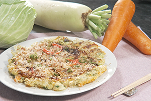野菜たっぷりお好み焼き