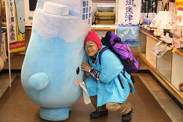 またまたウドさん、ゆるキャラとはどうも心が通うようで。