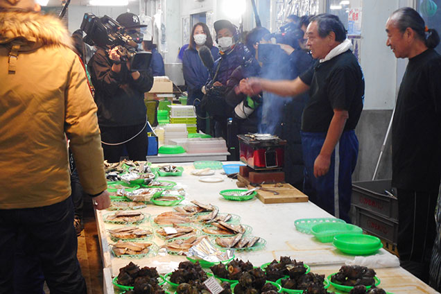 無料の焼き魚も無料の大根も絶品