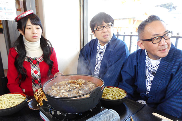 草津カラーのうどん！絶品です！