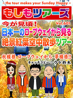 今が見頃！日本一のロープウェイから見る絶景紅葉空中散歩ツアー