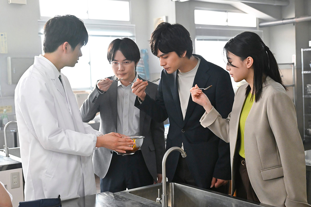 『サバ缶、宇宙へ行く』朝野峻一（北村匠海）、木島真（神木隆之介）、菅原奈未（出口夏希）、竹田奏仁（木村舷碁）