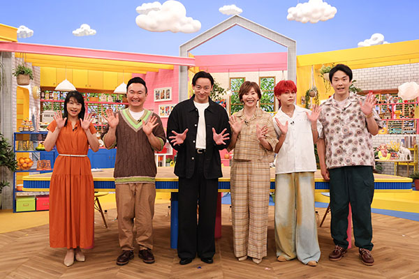 左から）生野陽子（フジテレビアナウンサー）、山内健司（かまいたち）、山本耕史、陣内貴美子、佐野文哉（OWV）、濱家隆一（かまいたち）