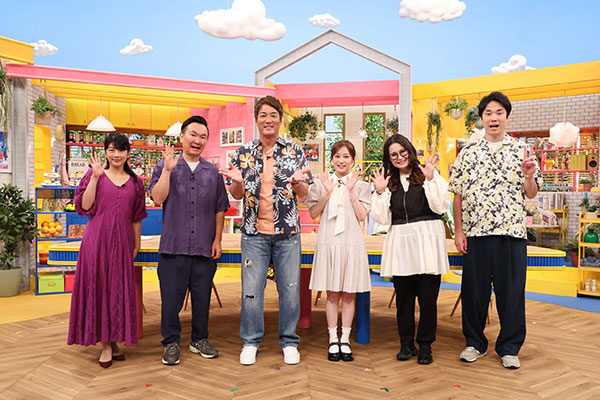 左から）生野陽子（フジテレビアナウンサー）、山内健司（かまいたち）、長嶋一茂、川上千尋、ギャル曽根、濱家隆一（かまいたち）