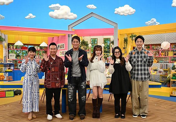 左から）生野陽子（フジテレビアナウンサー）、山内健司（かまいたち）、長嶋一茂、生田衣梨奈、ギャル曽根、濱家隆一（かまいたち）