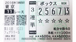 みんなのKEIBA みんなの3連単5頭BOX予想 フェブラリーS 馬券画像