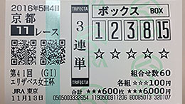 みんなのKEIBA みんなの３連単５頭BOX予想 馬券画像