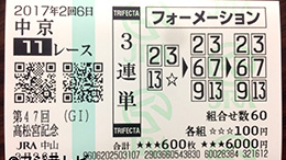 みんなのKEIBA みんなの3連単 馬券画像