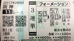 みんなのKEIBA みんなの3連単 馬券画像