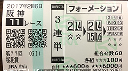 みんなのKEIBA みんなの3連単 馬券画像