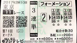 みんなのKEIBA みんなの3連単 馬券画像