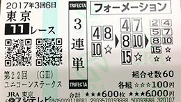 みんなのKEIBA みんなの3連単 馬券画像