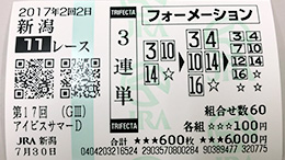 みんなのKEIBA みんなの3連単 馬券画像