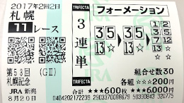 みんなのKEIBA みんなの3連単 馬券画像