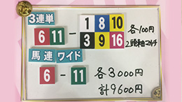 みんなのKEIBA みんなの夢馬券 細江純子 馬券画像