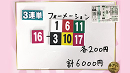 みんなのKEIBA みんなの夢馬券 高田翔 馬券画像