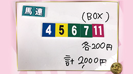 みんなのKEIBA みんなの夢馬券 高田秋 馬券画像