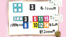 みんなのKEIBA みんなの夢馬券 三浦大輔 馬券画像