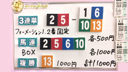 みんなのKEIBA みんなの夢馬券 細江純子 馬券画像