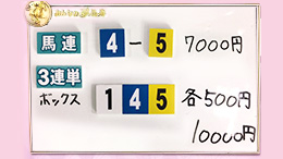 みんなのKEIBA みんなの夢馬券 細江純子 馬券画像